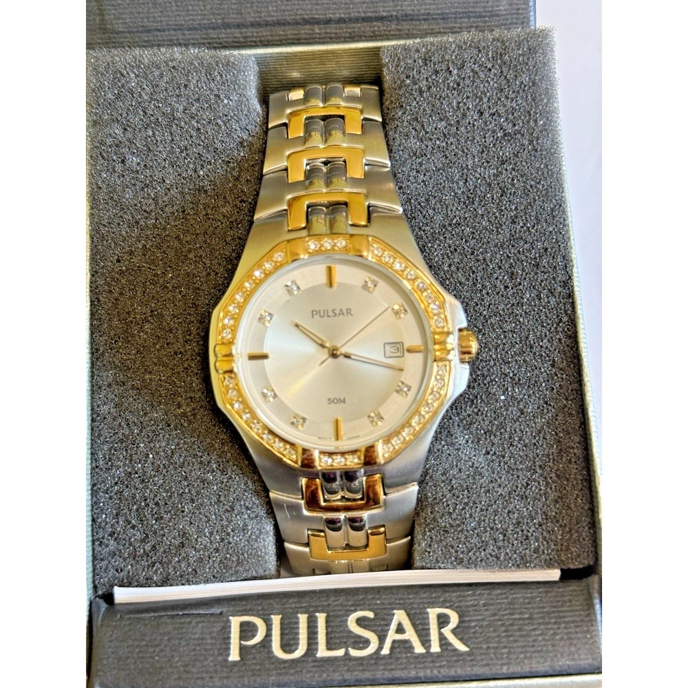 Pulsar Men's PXDA86 Sport Two-Tone‎ Stainless Steel Wristwatch EXC